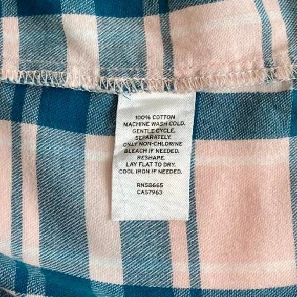 Treasure & Bond (Nordstrom Brand) Girls' Button-Down Blush Plaid Flannel … - Picture 4 of 8